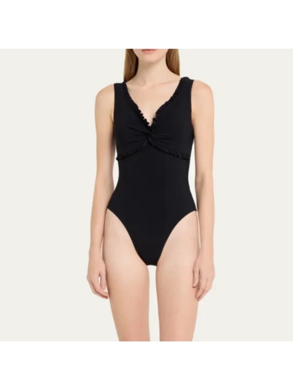 Karla Colletto Ruffle Twist Underwire One Piece Swimsuit Size 8